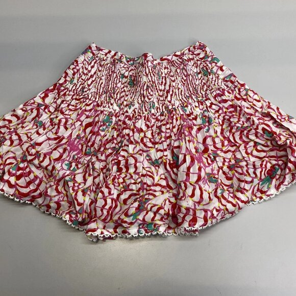 Poupette St Barth Women’s Colleen Mini Skirt – Wings Flowers Pink/Multi – Size S - Picture 4 of 6